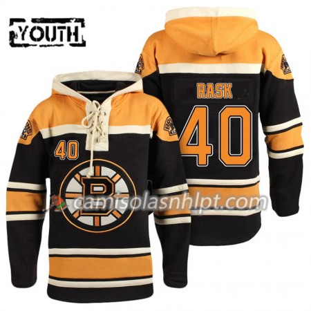 Camisola Boston Bruins Tuukka Rask 40 Preto Sawyer Hoodie - Criança